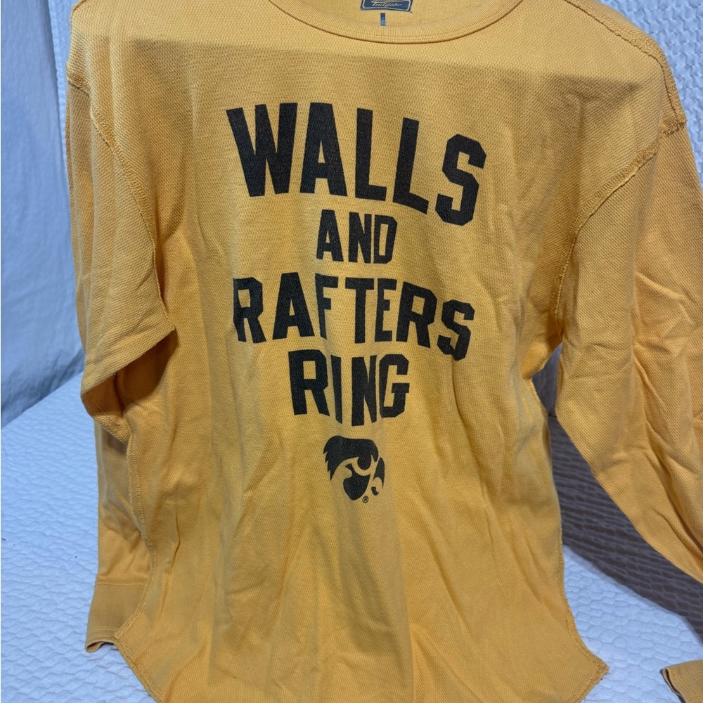 Kids Mustard Long Sleeve Tee with Black Print